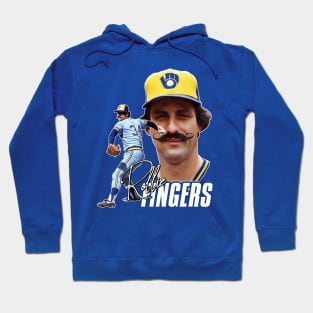 Retro Rollie Fingers Handlebar Crew Tribute Hoodie